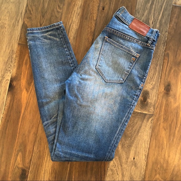 Madewell Denim - Madewell High Riser Distressed Skinny Jeans